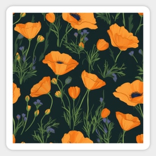 California Poppies Sticker